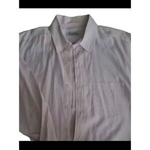 Brooks Brothers Mens Dress Shirt  Size 16.5 34/35 Pink White Stripes